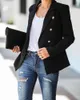 Women's Suits & Blazers Women Double Breasted Long Office Lady Small Suit Jacket Ladies Leisure Blazer Loose Coat Streetwear Graceful 3XLWom