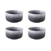 Bowls 4pcs Set Ceramic Rice Bowl Household Soup Color Glaze Porcelain Tableware Restaurant Salad 4.5 Inches