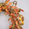 Decorative Flowers Fall Wreaths For Front Door 50cm/19.7 Inch Autumn Harvest Festival Wreath Wall Decoration Decor Halloween