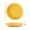 Cups Dishes Utensils Customized borns Infant Plate Food Grade Solid Color Baby Dishes Plates Non-Slip Waterproof Feeding Bowl Baby Accessories 230130