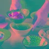 ボウルズ日本のレトロセラミックディープボウル磁器サラダデザートスナック料理クリエイティブな形状の料理贈り物のための食器
