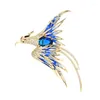 Broszki kryształowy phoenix ptak dla kobiet 5-kolor emalia latające urody impreza biurowa broszka broch