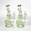 narghilè fabbricano beaker Glass Bong pipe ad acqua raccoglitore di ghiaccio materiale spesso per fumare bong da 9 "