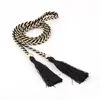 Belts Womens Woven Decorative Waist Rope Belt Ethnic Wind Knot Tassels Dress Chain Drop Delivery Fashion Accessories Dh5B8