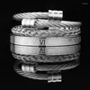 Bangle ZG Explosive Stainless Steel Bracelet For Men Roman Alphanumeric Combination Crucifix Text Titanium