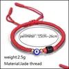 Braccialetti con ciondoli Corda rossa Buddista tibetano Amore Fortunato Amicizia messicana Occhio azzurro malvagio Per donna Uomo Gioielli con consegna a goccia Otdqh