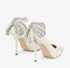 Роскошные качественные туфли женская классическая бренда белая насоса дизайн обувь любить 100 мм латте наппа на племенных насосах с жемчужным и хрустальным луком eu35-43box свадебная невеста.