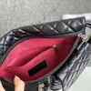 Designer Multi-pocket Vintage Calfskin Bags Women Retro Genuine Leather Diamond Quilted Shoulder Strap Silver Zipper Women Kangpeng Handbags Chest Bag 28x8x23CM