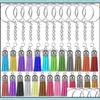 Keychains Bedanyards Leather Tassel Keychain 150pcs Anel de chave com Chain Open Jump Rings DIY para artesanato suprimentos de jóias Fazendo jóias W61F DH9VM