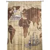 Curtain Vintage Nautical Map Window Curtains Bedroom Modern Drape Sheer Tulle Valances Living Room Kitchen Voile