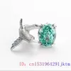 Cluster Rings Zircon Hummingbird Designer Crystal Blue Jewelry Adjustable Ring Talismans Gemstones Women Carved Natural 925 Silver