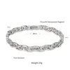 Bracelets de cheville Wollet bijoux Ankelt magnétique pour les femmes avec 30 pièces aimants de guérison santé pas de placage 24cm/6mm