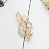 Brooches Arrival Fashion Creative Unisex Crystal Musical Note For Women Pins Rhinestone Alphabetical Letter Brooch Gifts