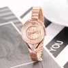 Нарученные часы Европейские и американские простые женские браслеты часы моды сплав с сплава тонкая отделка Quartz WatchWristwatches Thun22