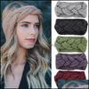 Party Favor Headband Knitted Fashion Handmade Twist Knot Headbands For Women Korean Wool Winter Warm Turban Elastic Hair Bands Girls Dhjzx