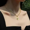 Pendentif Colliers Vintage Tulipe Chaîne Titane Acier 18K Or Collier Fleur Boucle D'oreille Bijoux Pour Femmes Fille Fête GiftPendant