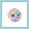 Jouets pour chiens à mâcher élastique à mâcher balle tricot contraste couleur broyer dents brosse à dents jouet balles formation produit pour animaux de compagnie Yhm2381 livraison directe H Dho0B