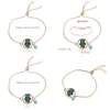 Braccialetti fascino gioielli di moda bracciale regolabile blu occhio blu donna a sospensione Deliverle dhijt dhijt