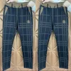 Herrbyxor Spring och Autumn Casual High End Luxury Plaid Suit Fashion Versatile Slim Leggings 230131