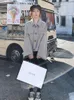 Kurtki damskie francuska kurtka kraciasty Kobieta wiosna i jesień koreańska wersja luźna BF Retro Hongkong smak dzikiej smażonej ulicy krótkie oprzyrządowanie