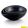 Меламина заинтересованная посуда Черный мороз овальный рамен Боул Корейский ресторан A5 Меламин Big Bowls Меламин на столовой посуду оптом