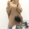 Women's Sweaters Winter High Collar Sweater Women 2023 Elegant Thick Warm Knitted Pullover Loose Basic Lazy Oaf Knitwear Female Jumper Cloth