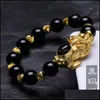 Kralen strengen pixiu rode zwarte groene obsidiaan kralen armband feng shui goed rijkdom geluk universiteit psera hombre voor sieraden maken 794 dhmkg