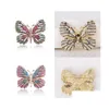 Pins broszki urocze motyl dla kobiet kryształowy strój kryształowy Prezent 32 D3 DROP BINECTRY DHWTA