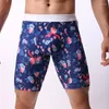 Cueca shorts homens homens casuais longos boxers elásticos na cintura alta Homme moda moda respirável fruta estampada floral roupas íntimas