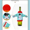 Christmas Decorations Decoration Knitted Clothes Wine Bottle Er Bags Table Holiday Decor Wines Bag Xmas Gift Pab11479 Drop Delivery Ot7Ys