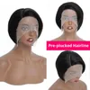 13x4 Lace Front Pixie Cut Human Human Hair 13x6x1 Parte de perucas curtas retas do frontal para mulheres 180% transparente