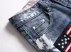 Heren Jeans Mannen High Street Designer Olieverf Tekening Gedrukt Man Casual Hip Hop Mode Letters Lange Denim Broek broek Mannelijke 230131rys3