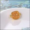 Charms Style Square Shape Drusy Druzy Bracelet Resin Pendant Gold Crystal For Bangle Necklace Diy Making Jwerly Womeny Drop Delivery Dh0Yo