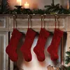 Christmas Decorations Plush Stockings Large Capacity For Party Home Hanging Decor