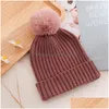 Beanie/Skull Caps herfst winter dames gebreide hoed warme muts wollen bol hoeden drop levering mode accessoires sjaals handschoenen dhznt