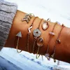 Charm Armband Fashion Jewelry 6pcs Armband Set Arrow Diamond Water Drop Compass Broken Pine Stone V Bangle Chain Delivery Dhukb