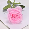Flores decorativas 1 flor de simulación de una sola rosa ramo falso hogar jardín decoración para fiesta de boda