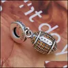 Charms 100 925 Sterling Sier American Football Dingle Fit Original European Armband Fashion Women Wedding Jewelry Accessories 31 Dr DH6MR