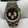 Relógio masculino Panda mostrador movimento de quartzo pulseira de aço Cronógrafo Relógios esportivos Relógio de pulso 42 mm