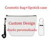 Bolsas de cosméticos Daisy Pattern Chap Stick bolsa de bolsa conjunto de higiene pessoal com zíper viagens pequenas acessórios de maquiagem para mulheres presentes