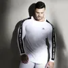 Men's T-Shirts T-shirt Long Sleeve Autumn Gyms Brand Clothing Cotton Joggres Bodybuilding Exercise Shirt 2XL 230130