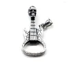 Pendant Necklaces European And American Jewelry Vintage Stainless Steel Big Guitar Necklace Personalized Creative Men's Tag