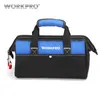 Torba narzędzi WorkPro 4 Rozmiar zestawu narzędziowa Waterproof Waterproof Torka narzędzi męskiej torba wielofunkcyjna narzędzia organizator elektryka torba na ramię 230130