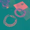 Choker Fashion Retro Hip Hop överdriven diamant inlagd kubansk armband för kvinnor män legering multicolor halsband gåva smycken