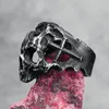 Cluster Rings Hollow Skull Men Ring 316l Rostfritt stål Väderkammare Cranium Rock Hiphop Party for Biker Rider Many Boyfriend Jewelry Gift