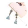 Dangle Chandelier Fashion Jewelry Womens Vintage Earrings Shell Beads Tassels Drop Delivery Dhd4J