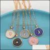 Pendentif Colliers Simple Étoile Lune Coeur Collier Femmes Mode Longue Chaîne Ronde Amour Foudre Fille Amant Creative Bijoux Bdehome Dhcyd