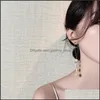 Charme Boucles d'oreilles coréennes Bijoux de mode Lumière Luxe Boucles d'oreilles de haute qualité Simation Perle Longue En gros pour les femmes 782 R2 Drop Livraison Dhnrl