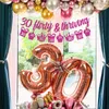 Party Decoration Rose Red/Blue 30 Flirty Thriving Temed 30th Birthday Banner Garland Set herr- eller kvinnors dekorationer