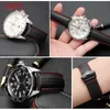 Watch Bands Carbon fiber pattern Genuine Leather Strap 20mm 22m for watchband wristwatches band leather watch bracelet 2301303861123